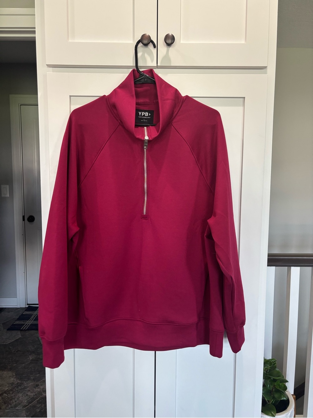 YPB Half-Zip Pullover in Deep Berry